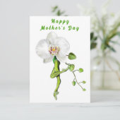 Ballerina Orchid Ballet Dancer Moederdag Kaart (Staand voorkant)