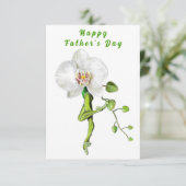 Ballerina Orchid Ballet Dancer Vaderdag Kaart (Staand voorkant)