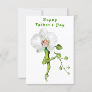 Ballerina Orchid Ballet Dancer Vaderdag Kaart