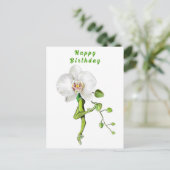 Ballerina Orchid Ballet Dancer Verjaardag Kaart (Staand voorkant)