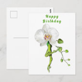 Ballerina Orchid Ballet Dancer Verjaardag Kaart (Voorkant / Achterkant)