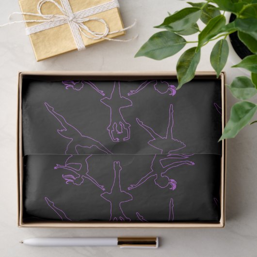 Ballerina Outlines Black Tissue Paper Tissuepapier (Geschenk)