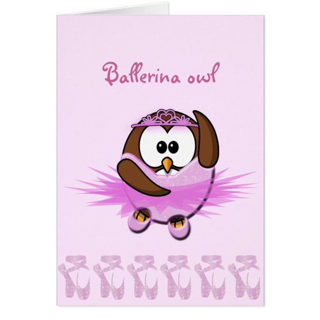 Ballerina owl - glitter (Voorkant)