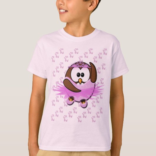 Ballerina owl - glitter t-shirt (Voorkant)
