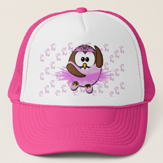 Ballerina owl - glitter trucker pet (Voorkant)