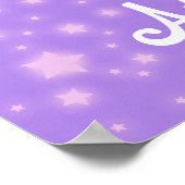 Ballerina paars blonde girl star "name poster" poster (Hoek)