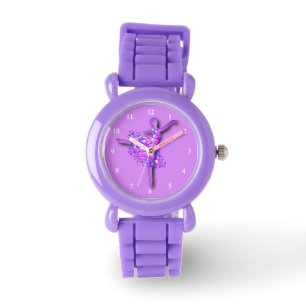 Ballerina Paarse Horloge Balletdanseres Vrouw