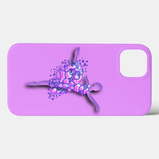 Ballerina Paarse iPhone Case Ballet Dancer Vrouw (Achterkant (horizontaal))