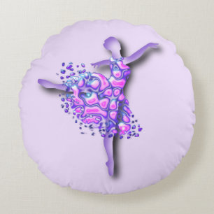 Ballerina Paarse Ronde Kussen Ballet Danser Vrouw
