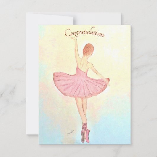 Ballerina Painting Wenskaart Personaliseer het (Voorkant)
