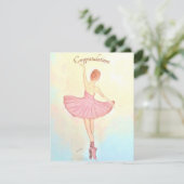 Ballerina Painting Wenskaart Personaliseer het (Staand voorkant)