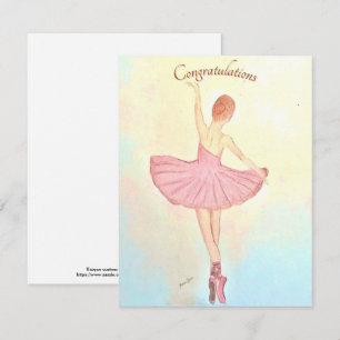 Ballerina Painting Wenskaart Personaliseer het