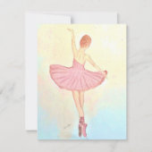 Ballerina Painting Wenskaart Personaliseer het (Voorkant)