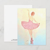 Ballerina Painting Wenskaart Personaliseer het (Voorkant / Achterkant)