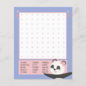 Ballerina Panda Kinder Valentijnsdag Kaart (Achterkant)