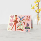 Ballerina-papieren pop-upkaart Kaart (Gele Bloem)