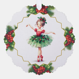 Ballerina Papieren Versiering Ornament Kaart
