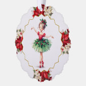 Ballerina Papieren Versiering Ornament Kaart (Links)