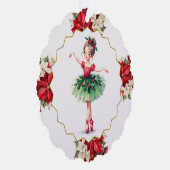 Ballerina Papieren Versiering Ornament Kaart (Rechts)