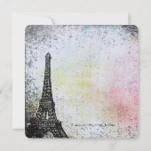  Ballerina Paris Baby shower Kaart (Achterkant)