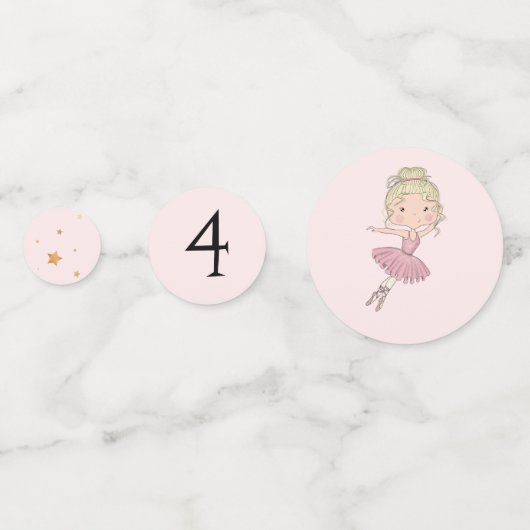 Ballerina Party Confetti Tafel Decor (Achterkanten)