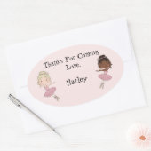 Ballerina Party Dank u Sticker (Envelop)