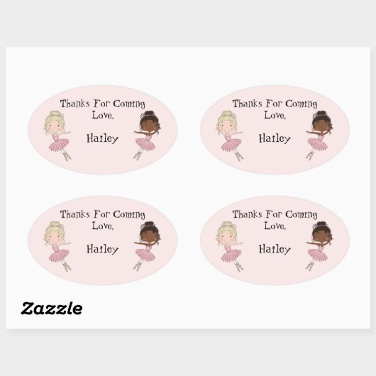 Ballerina Party Dank u Sticker (Vel)
