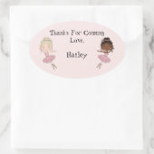 Ballerina Party Dank u Sticker (Tas)