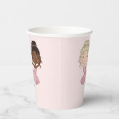 Ballerina Party gepersonaliseerd Papieren Bekers (Rechts)