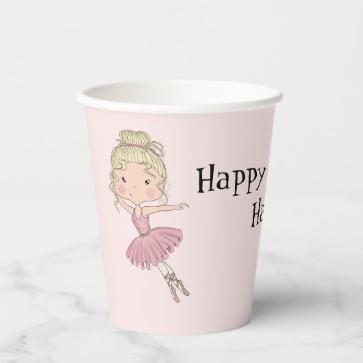 Ballerina Party gepersonaliseerd Papieren Bekers (Voorkant)