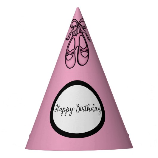 Ballerina Party Pet Roze Feesthoedjes (Voorkant)