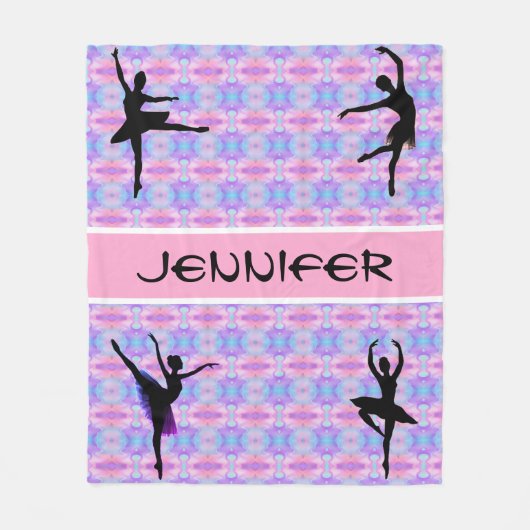 Ballerina Pastel Dans Vliesdeken Fleece Deken (Voorkant)