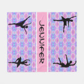 Ballerina Pastel Dans Vliesdeken Fleece Deken (Voorkant (Horizontaal))