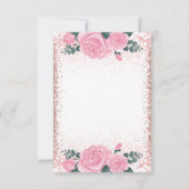 Ballerina Pastel Pink Glitter Birthday Bedankkaart (Achterkant)