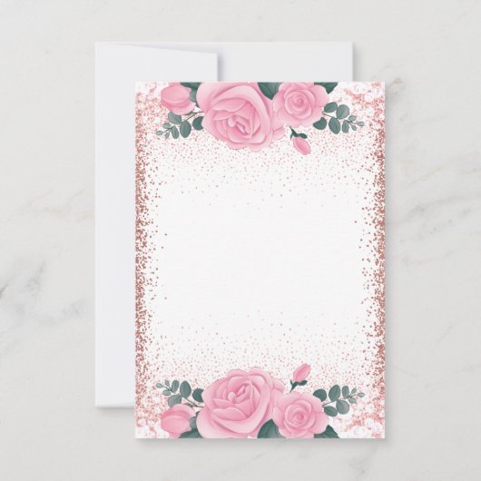 Ballerina Pastel Pink Glitter Birthday Bedankkaart (Achterkant)