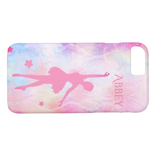 Ballerina Pastel Roze Gepersonaliseerde iPhone Cas Case-Mate iPhone Case (Achterkant (Horizontaal))