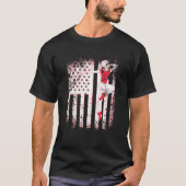 Ballerina Patriotic American Flag Ballet Dancing 4 T-shirt (Voorkant)