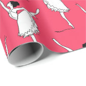 Ballerina patroon cadeaupapier (Rol Hoek)