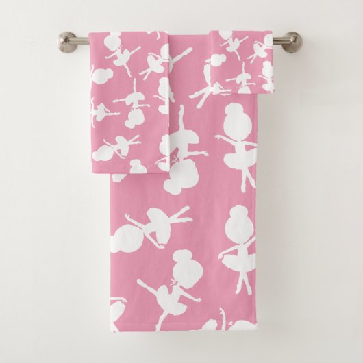 Ballerina Pattern, Ballet Girls, Ballet Dance Bad Handdoek (Insitu)