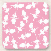 Ballerina Pattern, Ballet Girls, Ballet Dance Bier Onderzetter (Voorkant)