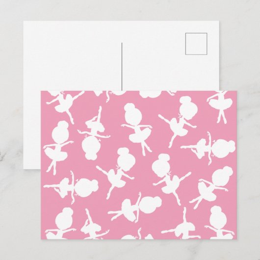 Ballerina Pattern, Ballet Girls, Ballet Dance Briefkaart (Voorkant / Achterkant)