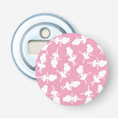 Ballerina Pattern, Ballet Girls, Ballet Dance Button Flesopener (Voorkant)