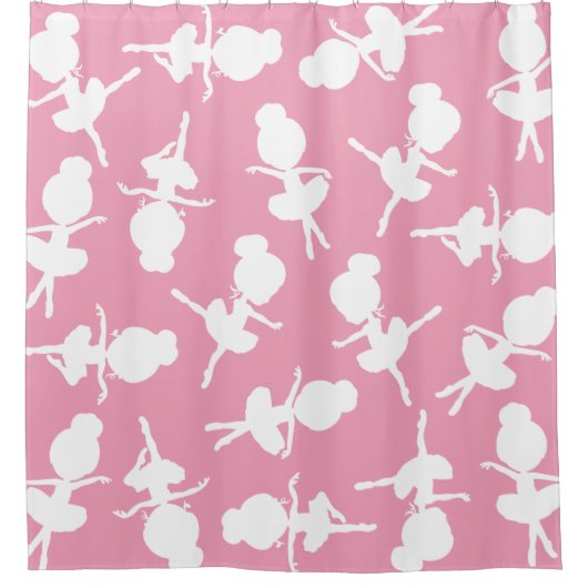Ballerina Pattern, Ballet Girls, Ballet Dance Douchegordijn (Voorkant)
