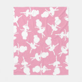 Ballerina Pattern, Ballet Girls, Ballet Dance Fleece Deken (Voorkant)