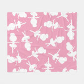 Ballerina Pattern, Ballet Girls, Ballet Dance Fleece Deken (Voorkant (Horizontaal))