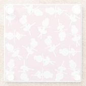 Ballerina Pattern, Ballet Girls, Ballet Dance Glazen Onderzetter (Achterkant)