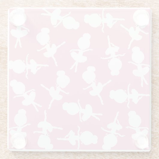 Ballerina Pattern, Ballet Girls, Ballet Dance Glazen Onderzetter (Achterkant)