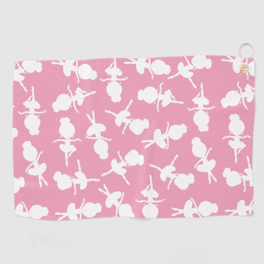 Ballerina Pattern, Ballet Girls, Ballet Dance Golfhanddoek (Horizontaal)