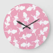 Ballerina Pattern, Ballet Girls, Ballet Dance Grote Klok (Voorkant)