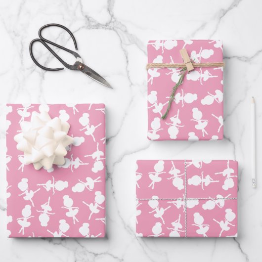 Ballerina Pattern, Ballet Girls, Ballet Dance Inpakpapier Vel (Voorkant)